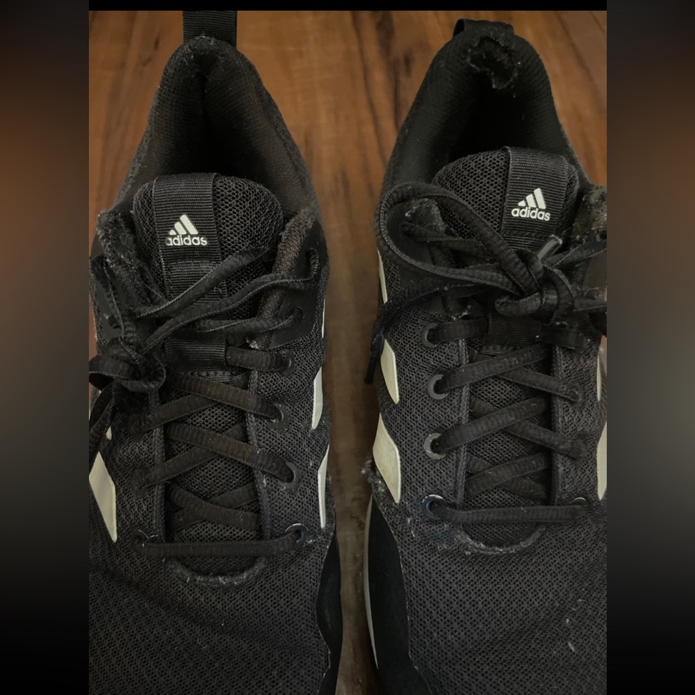 Adidas Running Tennis Pickleball Shoes Mens Black and White FX3650 - Picture 3 of 11